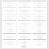 Mindestleaf | Dusty Blue Guest Address Labels (Blatt)