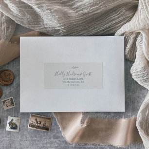 Mindestleaf   Dusty Blue Guest Address Labels