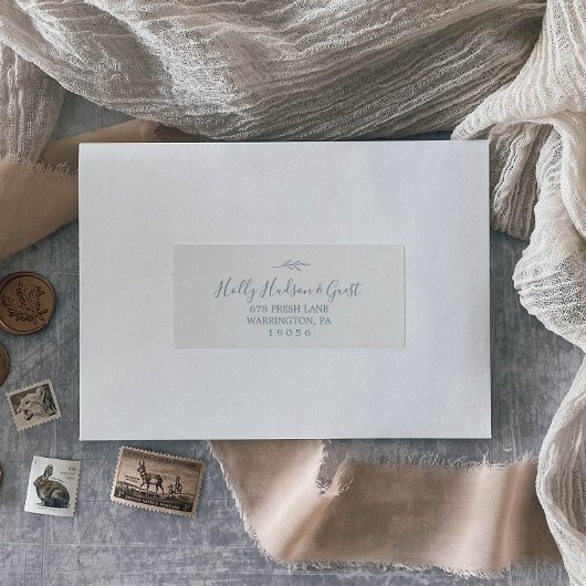 Mindestleaf | Dusty Blue Guest Address Labels