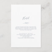 Mindestleaf | Dusty Blue Hotel Enclosure Card Begleitkarte (Vorderseite)
