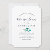 Mindestleaf | Dusty Blue Probe Dinner Einladung (Vorderseite)