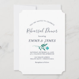 Mindestleaf | Dusty Blue Probe Dinner Einladung