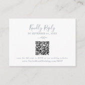 Mindestleaf | Dusty Blue QR Code Monogram UAWG Begleitkarte (Vorderseite)