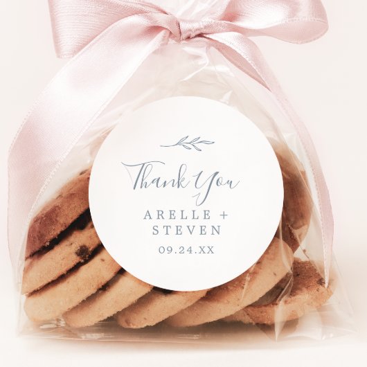 Mindestleaf | Dusty Blue Vielen Dank, dass Sie Sti Runder Aufkleber