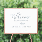 Mindestleaf | Dusty Blue Wedding Welcome Poster