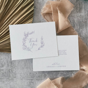 Mindestleaf Dusty Lila Flat Dankeschön Karte