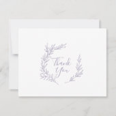 Mindestleaf | Dusty Lila Flat Dankeschön Karte (Vorderseite)