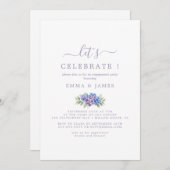 Mindestleaf | Dusty Lila "Let's Celebrate" Einladung (Vorne/Hinten)