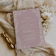 Mindestleaf | Dusty Rose Hochzeit Einladung
