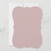 Mindestleaf | Dusty Rose Hochzeitsempfang Einladung (Rückseite)
