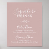 Mindestleaf | Dusty Rose Signature Drinks Poster (Vorne)
