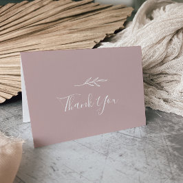 Mindestleaf | Dusty Rose Wedding Dankeschön Card Dankeskarte
