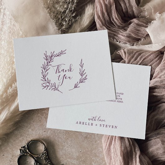 Mindestleaf | Eggplant Flat Danke Karte