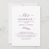 Mindestleaf | Eggplant "Let's Celebrate" Einladung (Vorderseite)