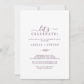 Mindestleaf | Eggplant Let's Celebrate Einladung (Vorderseite)