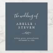 Mindestleaf | Etikett für Blaue Hochzeit (Einzelnes Label)