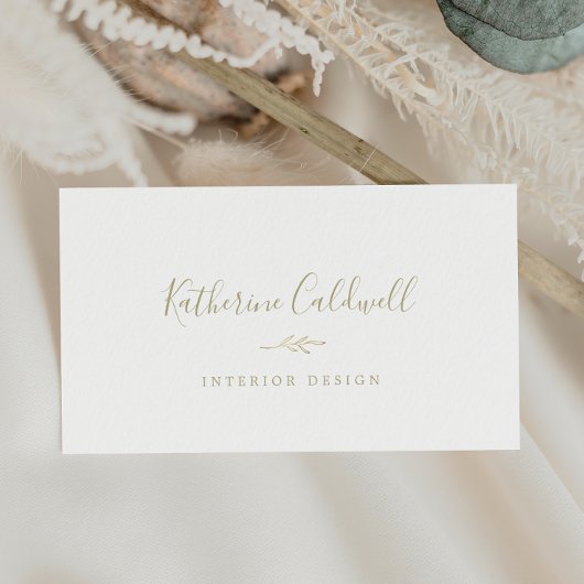 Mindestleaf | Gold Business Card Visitenkarte