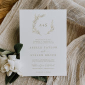 Mindestleaf | Gold Formal Monogram Wedding Einladung
