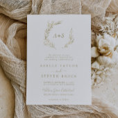 Mindestleaf | Gold Formal Monogram Wedding Einladung