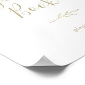 Mindestleaf | Gold Guest Book Sign Poster (Ecke)