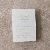 Mindestleaf | Gold Menu Choice RSVP Card