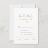 Mindestleaf | Gold Menu Choice RSVP Card Karte (Vorderseite)