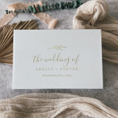 Mindestleaf | Gold Monogram Back Wedding Gästebuch