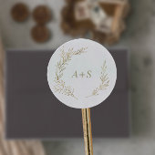 Mindestleaf | Gold Monogram Umschlag Aufkleber