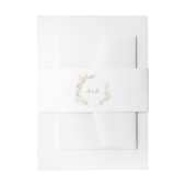 Mindestleaf | Gold Monogram Wedding Einladungsbanderole (Vorderseite Beispiel)