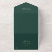 Mindestleaf | Gold und Emerald QR Code Wedding All In One Einladung (Außenbereich)