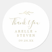 Mindestleaf | Gold Vielen Dank für Ihr Interesse a Runder Aufkleber (Vorderseite)