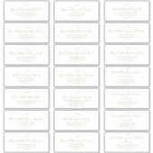 Mindestleaf | Gold Wedding Guest Address Labels (Vorderseite)