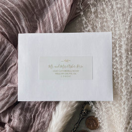 Mindestleaf | Gold Wedding Guest Address Labels