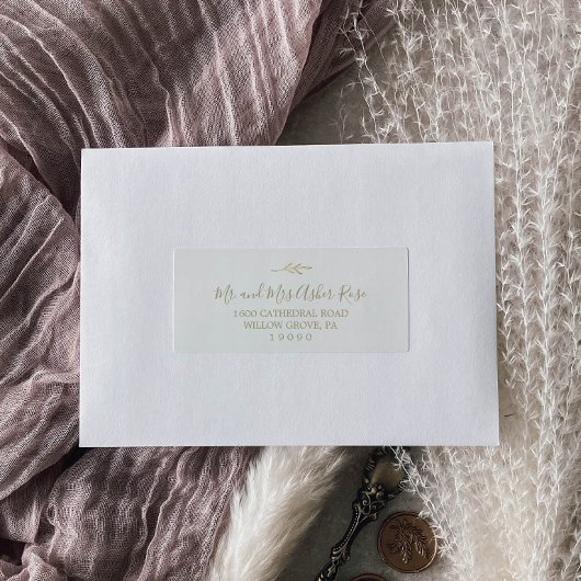 Mindestleaf | Gold Wedding Guest Address Labels