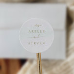 Mindestleaf | Gold Wedding Umschlag Aufkleber<br><div class="desc">Diese Umschlag Aufkleber sind ideal für eine Hochzeitsfeier. Die Silhouette im Grünen ist in Imitaten mit Goldfolie im klassisch minimalistischen Stil gehalten. Personalisieren Sie das Etikett mit den Namen der Braut und des Bräutigams.</div>