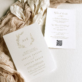 Mindestleaf | Gold Weekend Events Hochzeit Einladung