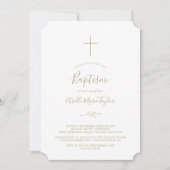 Mindestleaf | Goldtaufe Einladung (Vorderseite)