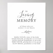 Mindestleaf | Gray in Love Memory Memorial Sign Poster (Vorne)