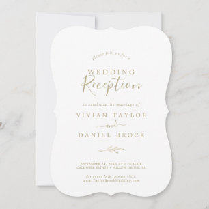 Mindestleaf   Hochzeitsempfang für Gold Einladung