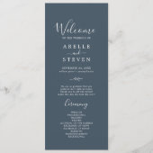 Mindestleaf | Hochzeitsprogramm für Spätblauen Programm (Vorderseite)