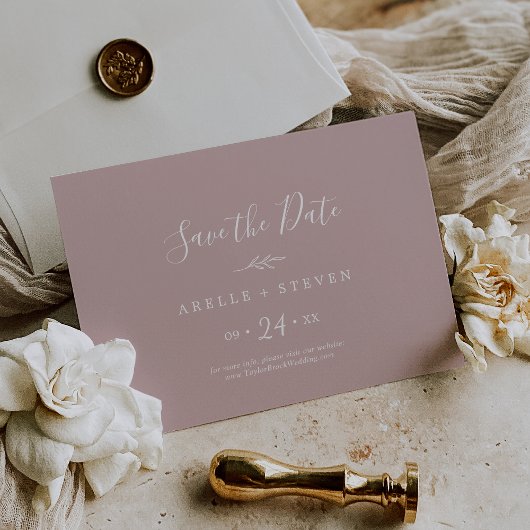 Mindestleaf | Horizontale Rose Save the Date
