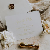 Mindestleaf | Horizontaler Goldstreifen Save the D Folieneinladung