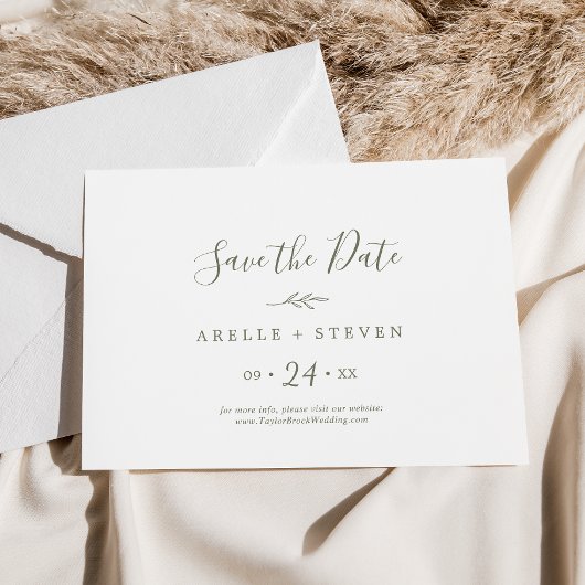 Mindestleaf | Horizontales Olivenöl Save The Date