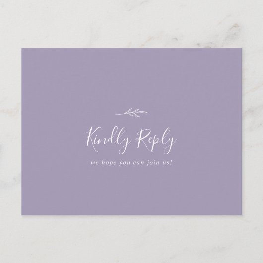 Mindestleaf | Lavendel Menü Auswahl UAWG Postkarte (Vorderseite)