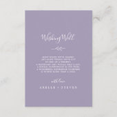 Mindestleaf | Lavendelhochzeit zum Wohlfühlen Begleitkarte (Vorderseite)