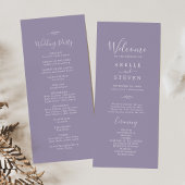 Mindestleaf | Lavender Wedding Program Programm