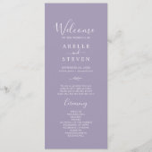 Mindestleaf | Lavender Wedding Program Programm (Vorderseite)