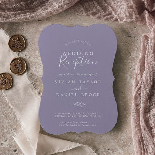 Mindestleaf   Lavender Wedding Reception Einladung
