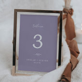 Mindestleaf | Lavender Wedding Tischnummer