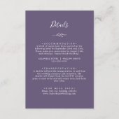 Mindestleaf | Lila Angaben Begleitkarte (Vorderseite)